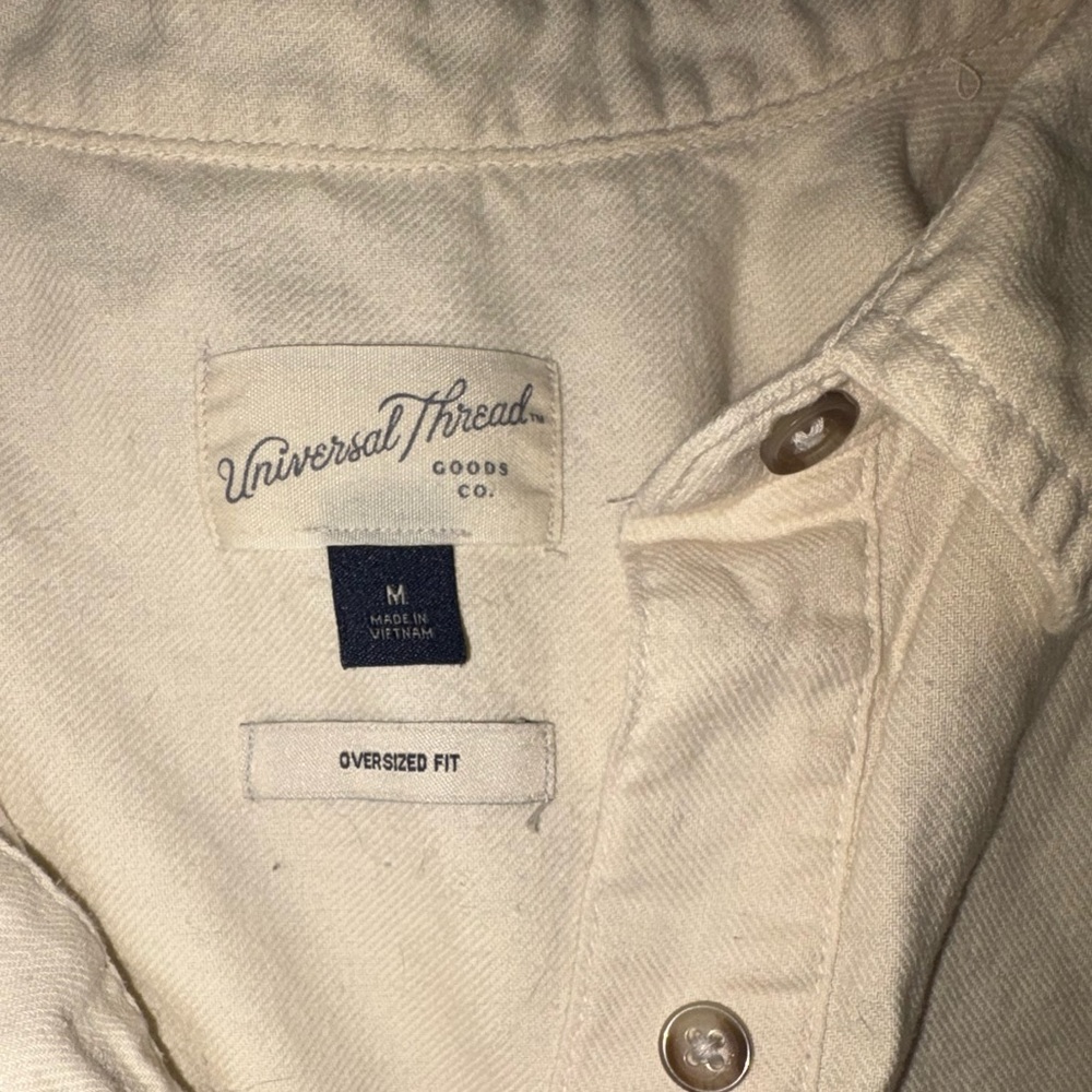 Universal Thread Off-White Oversized button up light jacket - Picture 3 of 3